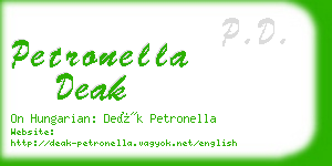 petronella deak business card